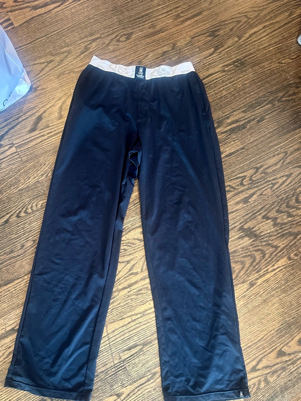 Psycho Bunny Black Joggers with White Logo Waistband